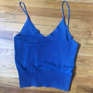 Knit blue tank